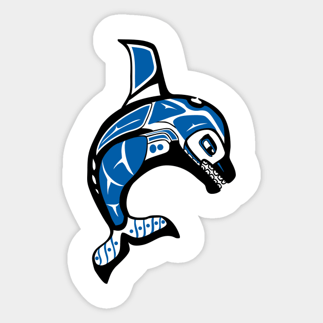 Killer Whale Orca Pacific Northwest Native American Indian Sticker by twizzler3b